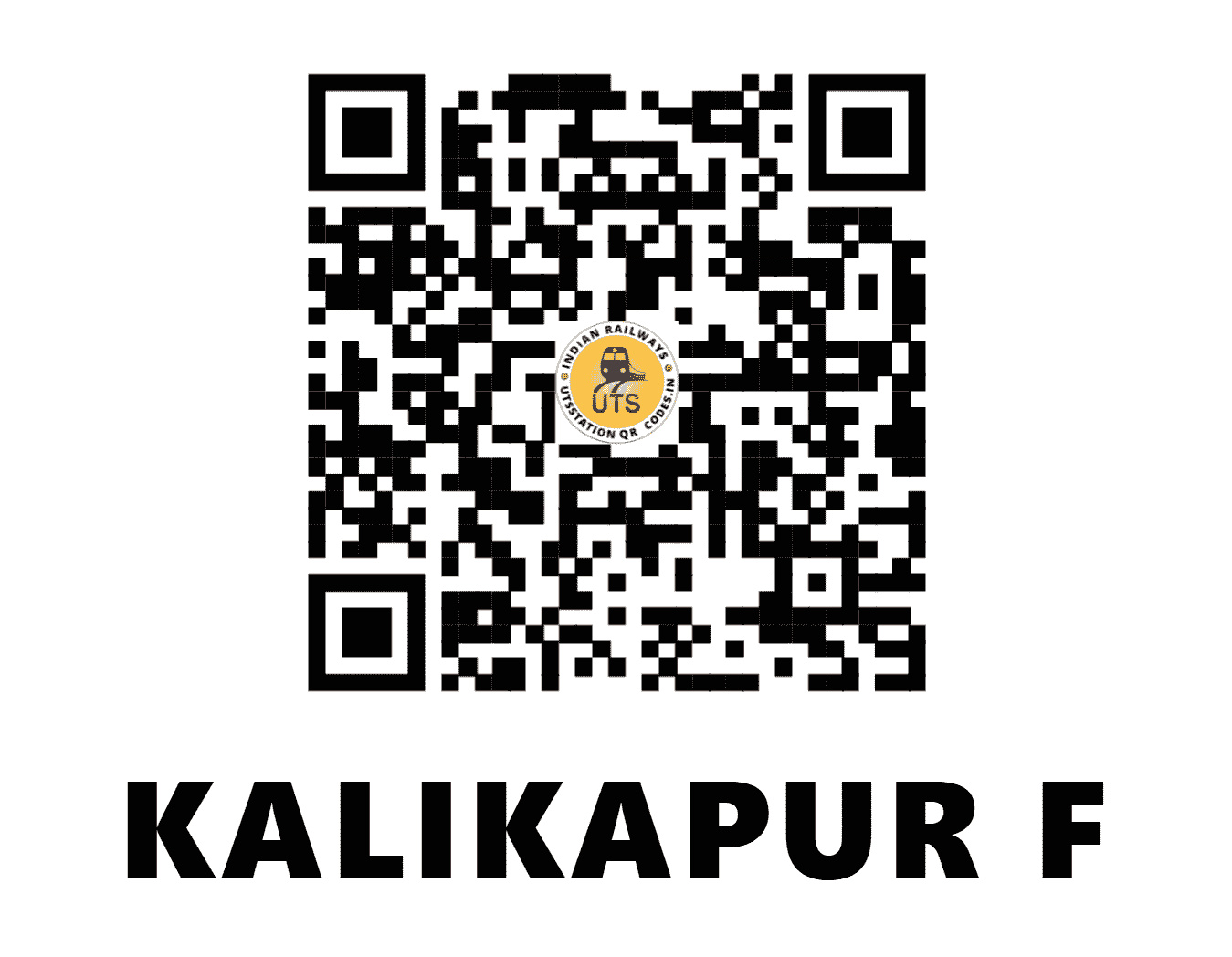 UTS QR Code for KALIKAPUR F - KLKR (ER - WEST BENGAL)